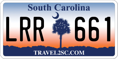 SC license plate LRR661