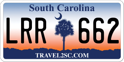 SC license plate LRR662