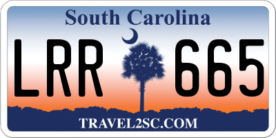 SC license plate LRR665