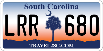 SC license plate LRR680