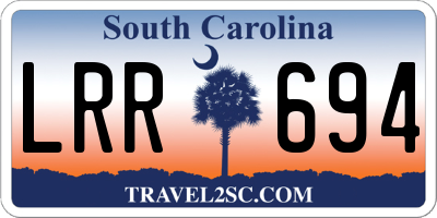 SC license plate LRR694