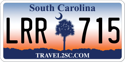 SC license plate LRR715