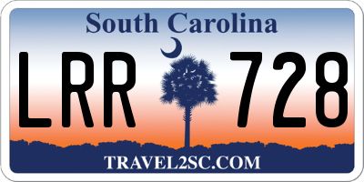 SC license plate LRR728