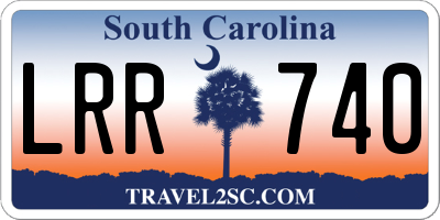 SC license plate LRR740