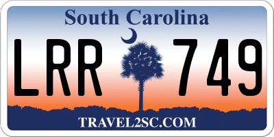 SC license plate LRR749