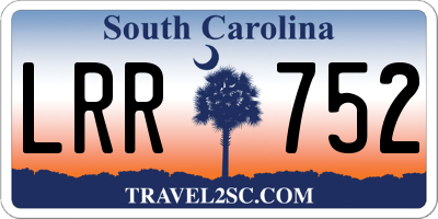 SC license plate LRR752