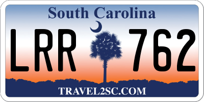 SC license plate LRR762