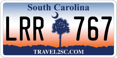 SC license plate LRR767