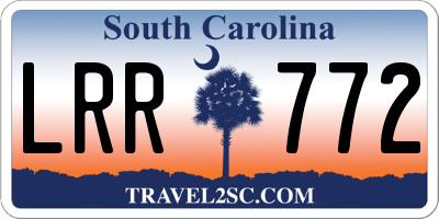 SC license plate LRR772