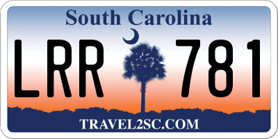 SC license plate LRR781