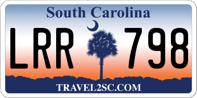 SC license plate LRR798