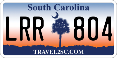 SC license plate LRR804
