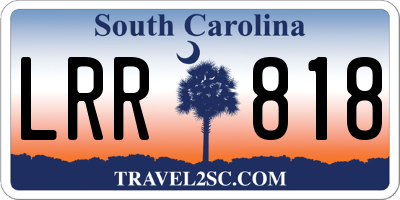 SC license plate LRR818