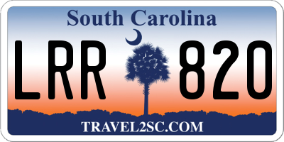SC license plate LRR820