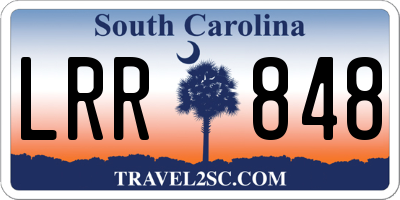 SC license plate LRR848