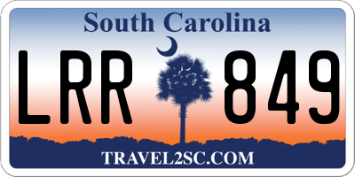 SC license plate LRR849