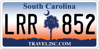 SC license plate LRR852