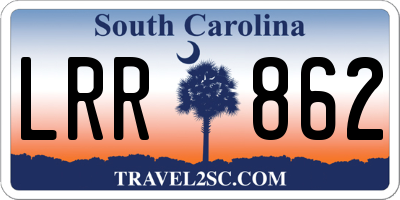 SC license plate LRR862