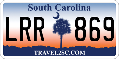 SC license plate LRR869