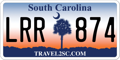 SC license plate LRR874