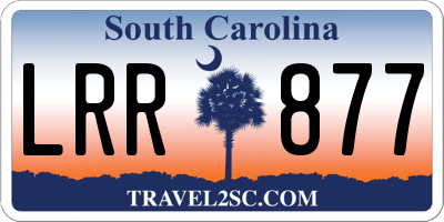 SC license plate LRR877