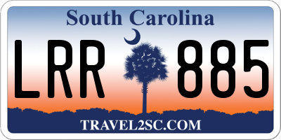 SC license plate LRR885