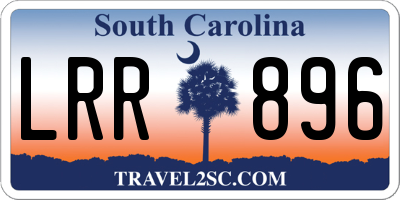 SC license plate LRR896