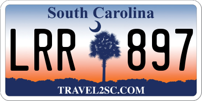 SC license plate LRR897