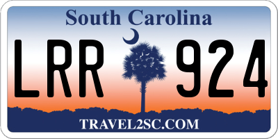 SC license plate LRR924