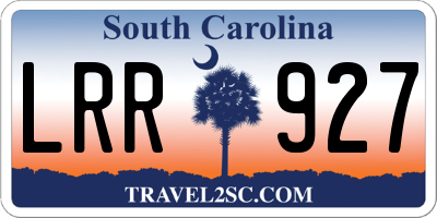 SC license plate LRR927