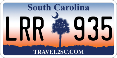SC license plate LRR935