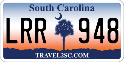 SC license plate LRR948