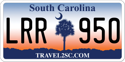 SC license plate LRR950