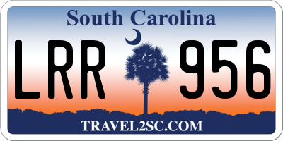 SC license plate LRR956
