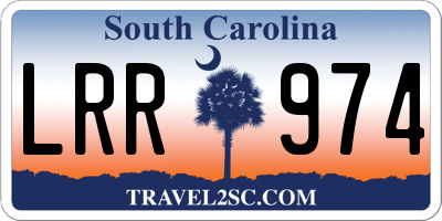 SC license plate LRR974