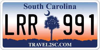 SC license plate LRR991