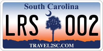 SC license plate LRS002