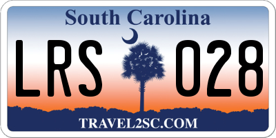 SC license plate LRS028