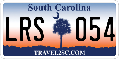 SC license plate LRS054