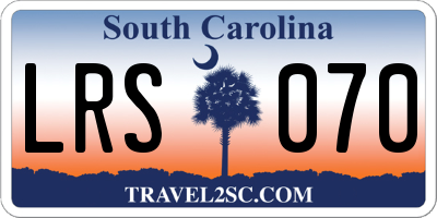SC license plate LRS070