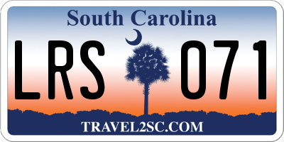 SC license plate LRS071