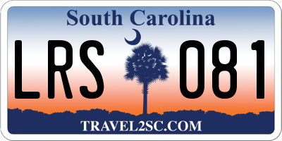 SC license plate LRS081