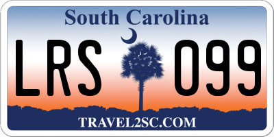 SC license plate LRS099