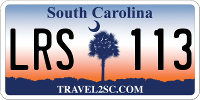 SC license plate LRS113