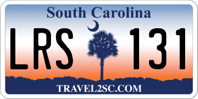 SC license plate LRS131