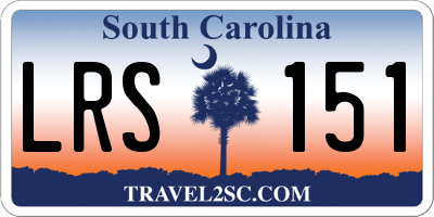 SC license plate LRS151