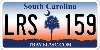 SC license plate LRS159