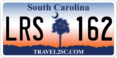 SC license plate LRS162