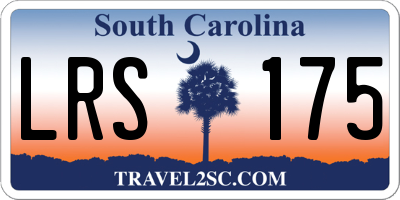 SC license plate LRS175