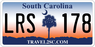 SC license plate LRS178